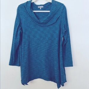 HABITAT Teal and Black Striped Tunic